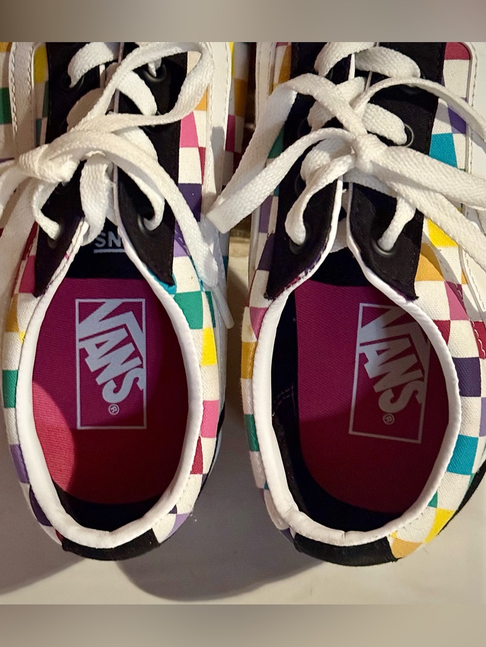 Vans Old Skool Rainbow Checkerboard Shoes - Picture 3 of 5